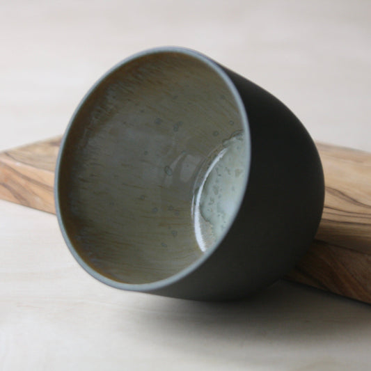 Cortado Cup, Black w/ crystal glaze (130 ml)